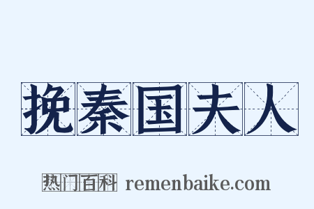 挽秦国夫人是什么意思的图片